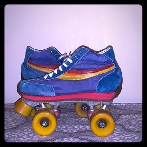 Vintage Rainbow 4-wheeled skates